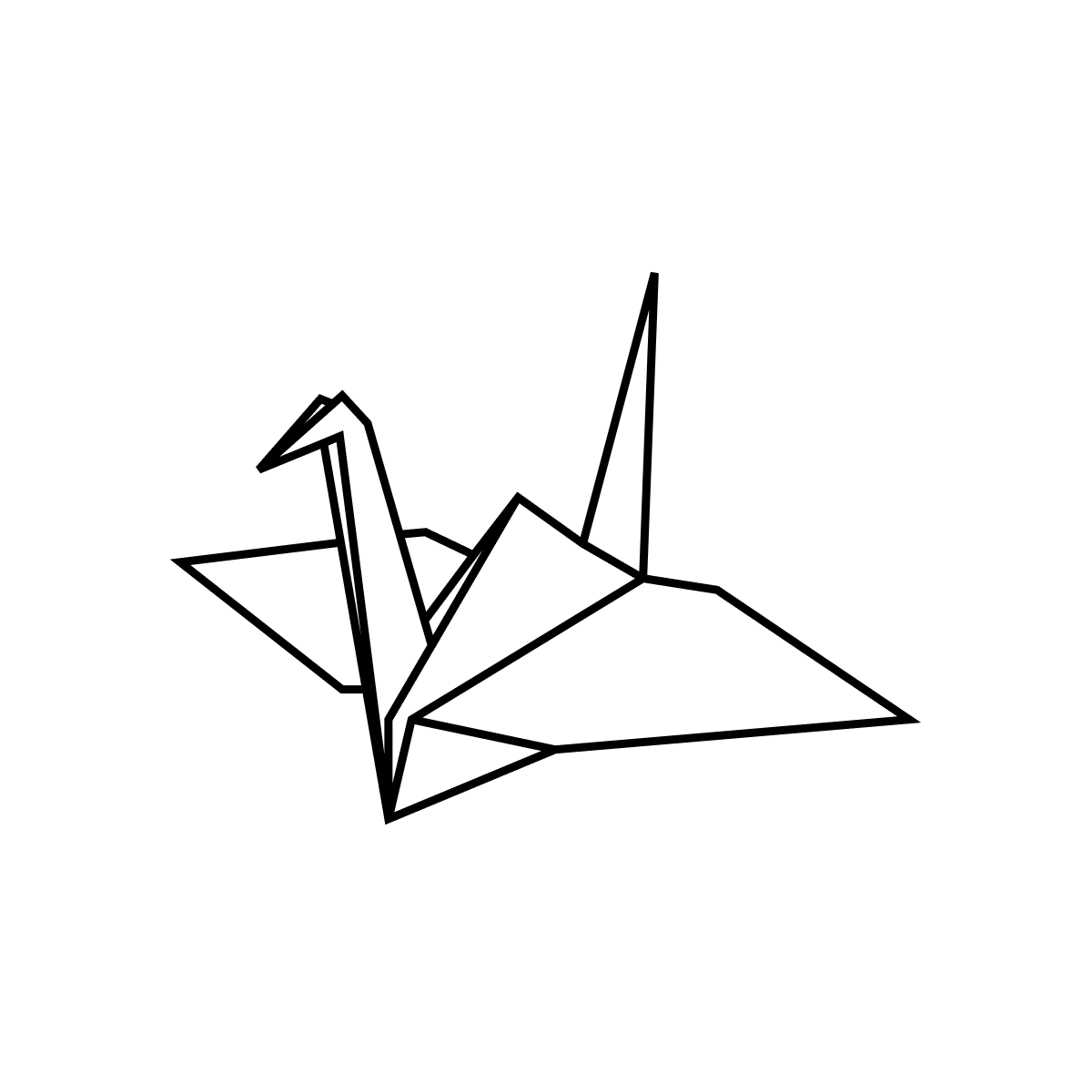 origami crane clip art